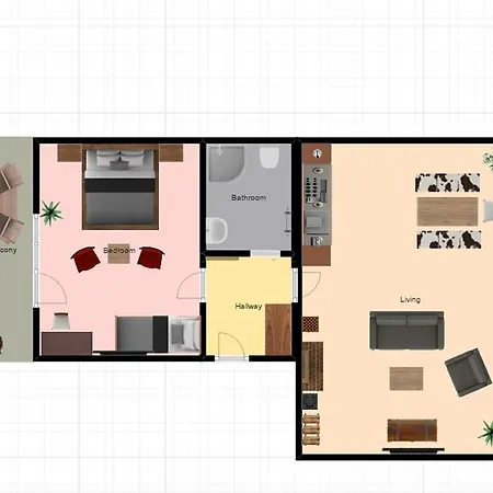 Apartments&suites žlutá Hruška Apartmán